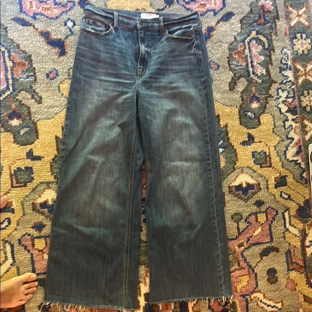 Carly Jean Los Angeles Holland Classic Blue Wide-Leg Jeans, Size 11